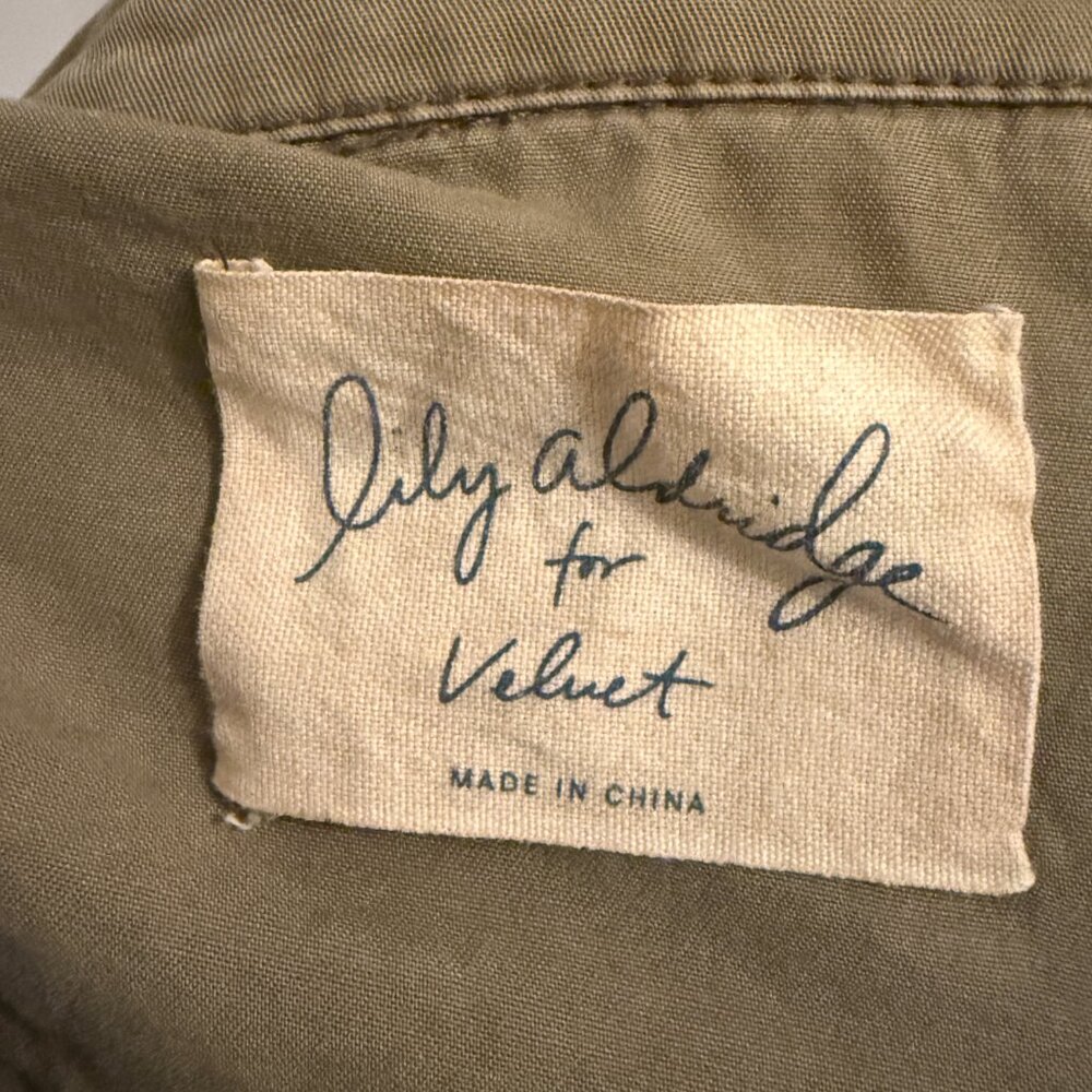 Lily Aldridge for Velvet Utility Military Style Jacket Olive Green - Picture 3 of 4